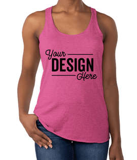 Next Level Women's Tri-Blend Racerback Tank - Color: Vintage Pink