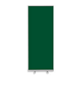 Full Color 31.5" x 83.5" Economy Retractable Banner Kit - Color: Forest Green / Silver