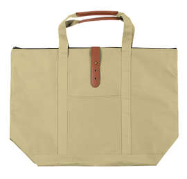 Large Mallard Zippered Tote Bag - Color: Khaki