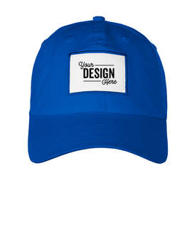Ahead Largo Washed Twill Baseball Hat with White Rectangle Patch - Color: Neptune Blue