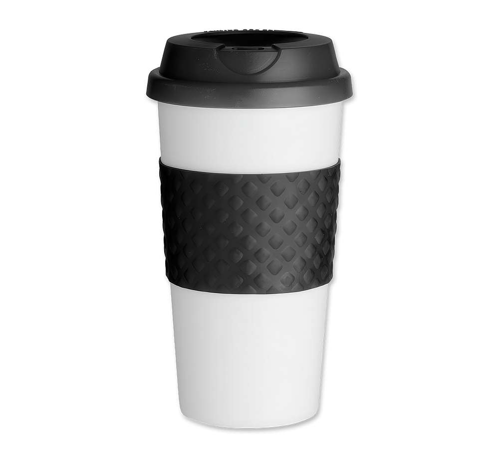 Full Color 16 oz. Wake-Up Classic Plastic Coffee Cup-default