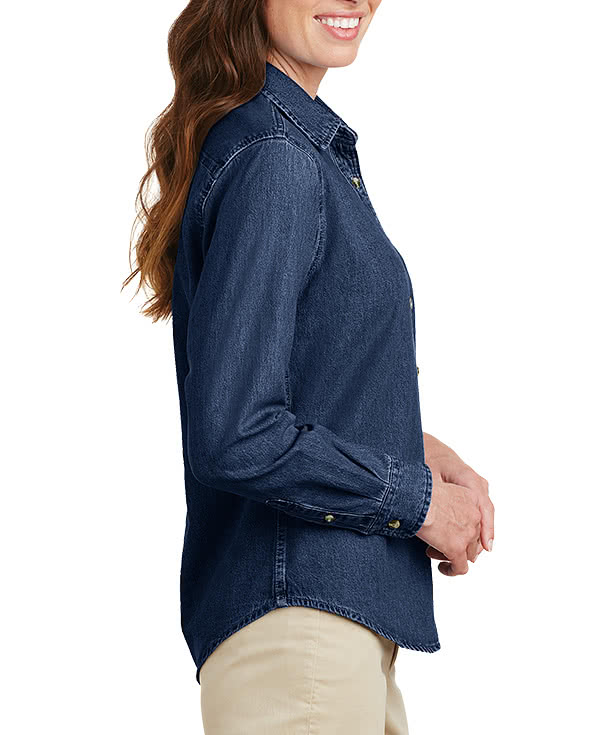 Port & Company Women's Denim Shirt - Printed