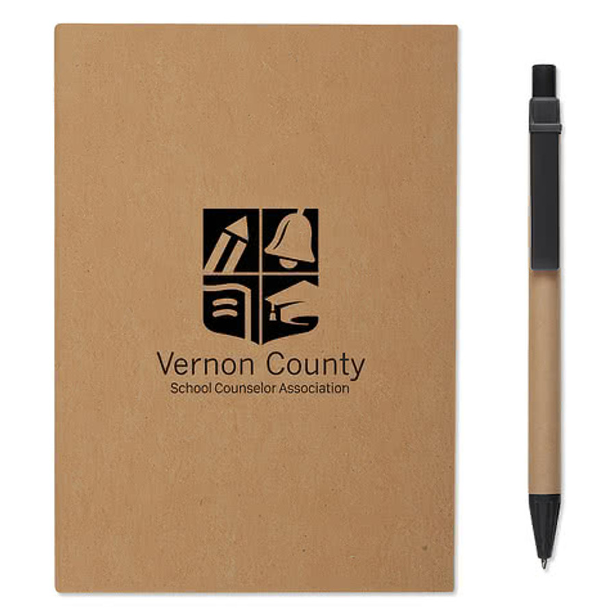 Meeting Mate Notepad with Pen and Sticky Flags in Black