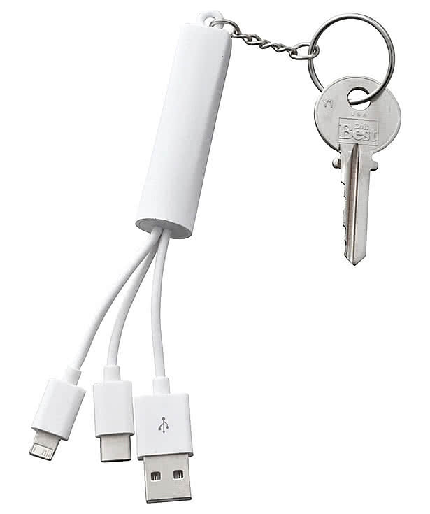 Laser Engraved Route Light Up Logo 3-in-1 Charging Cable