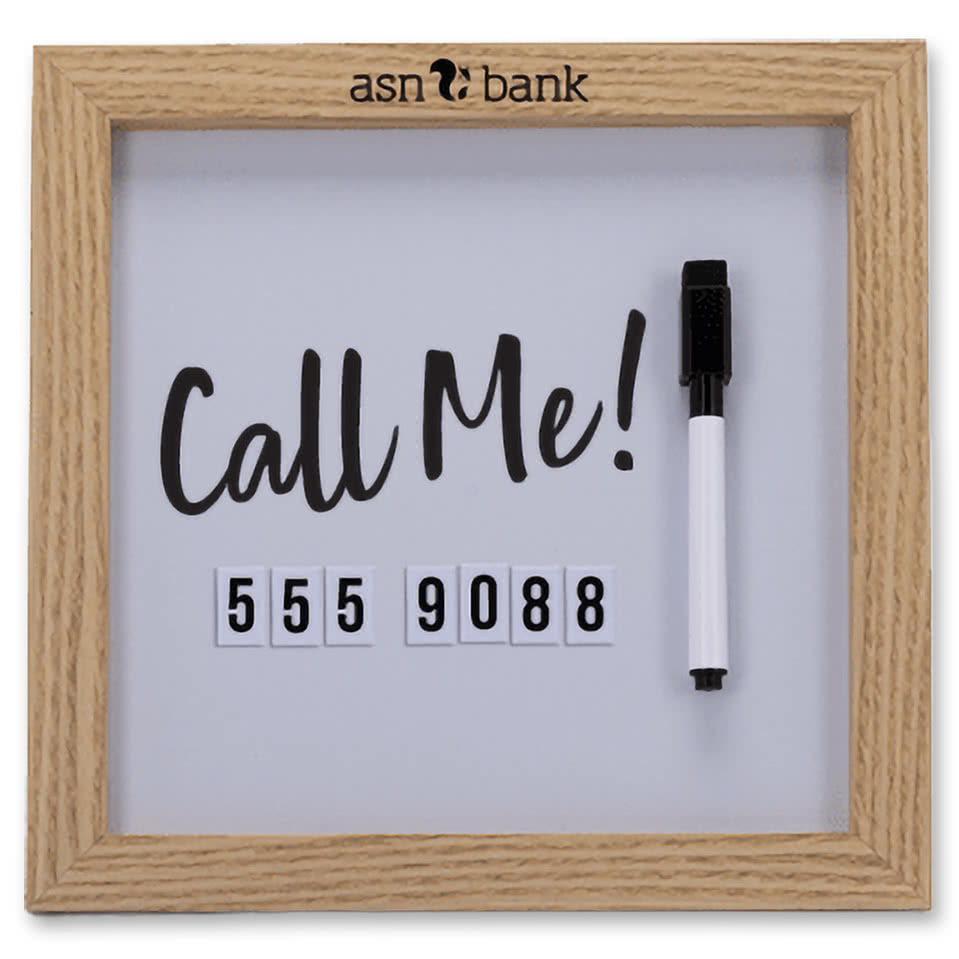 Magnetic Letter White Board with Wood Frame