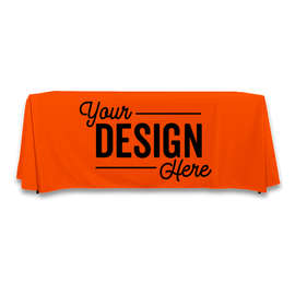 Full Color 6' Throw Tablecloth - Color: Orange