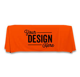 Full Color 8' Throw Tablecloth - Color: Orange