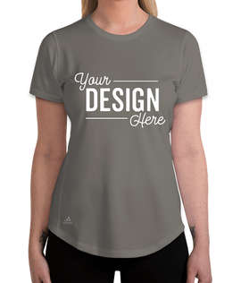 Adidas Women's Solid 100% Recycled UPF 50 Performance Shirt - Color: Grey Three
