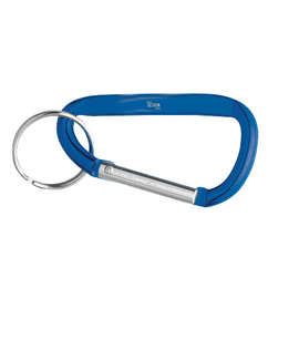 Laser Engraved Small Carabiner Keychain - Color: Blue