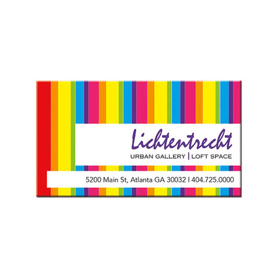 Full Color Large Business Card Magnet in White
