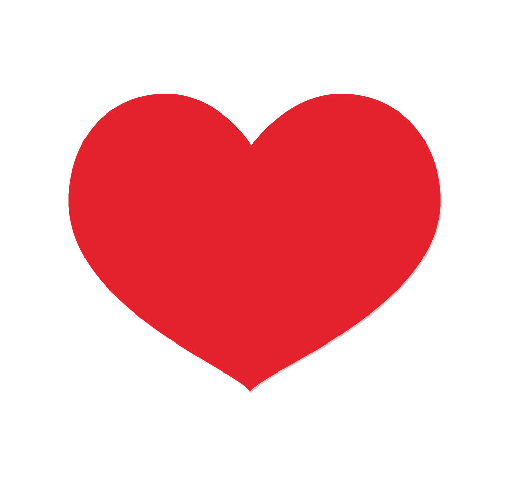 Full Color Heart Refrigerator Magnet - .036"-default