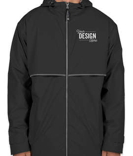 Charles River New Englander Hooded Rain Jacket - Color: Black