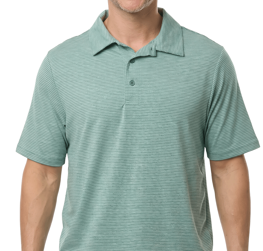 Team 365 Relay Recycled Heathered Stripe Performance Polo - Printed-default