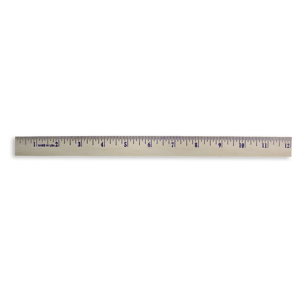12" Natural Finish Wood Ruler-default