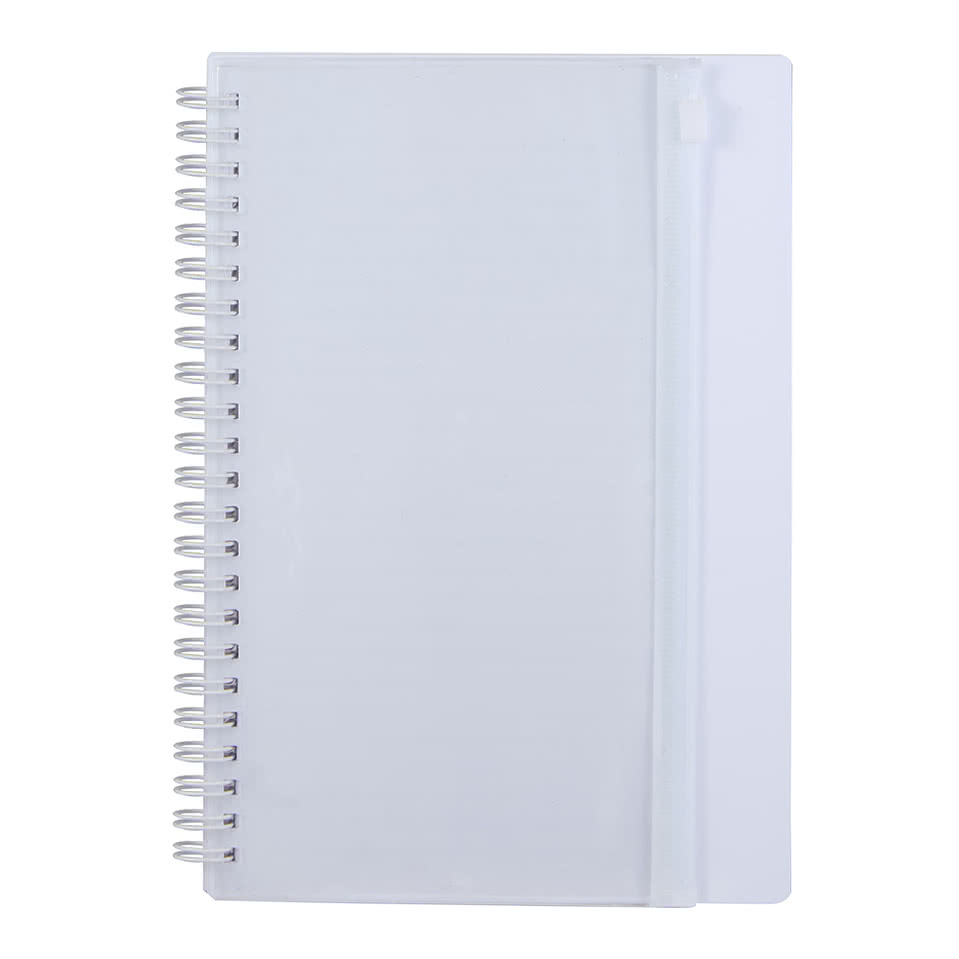 Hard Cover Spiral Notebook with Clear Pocket