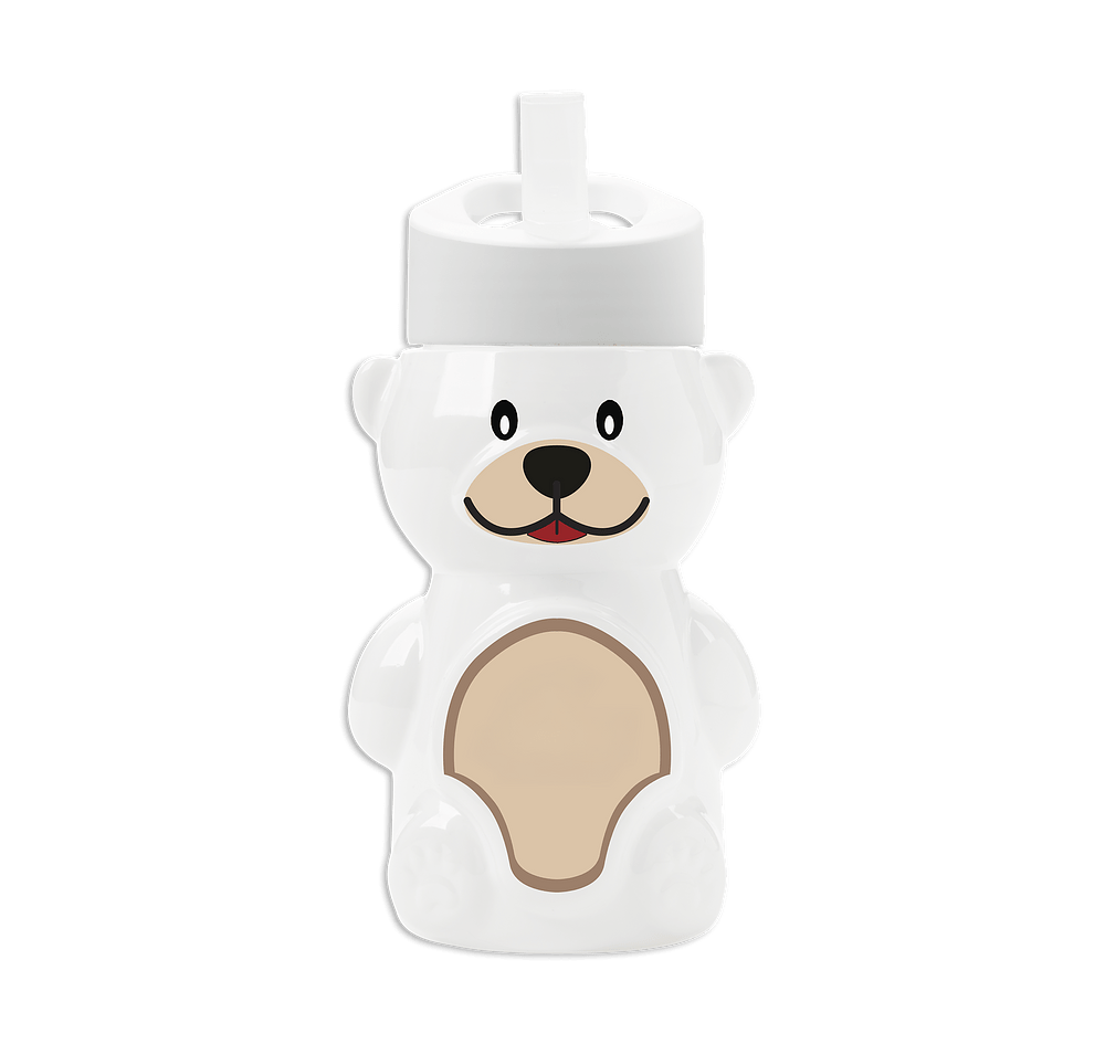 20 oz. Cubbie Bear Water Bottle with Flip-Straw Lid-default