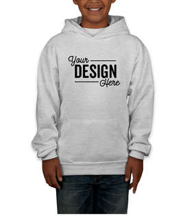 Hanes Youth EcoSmart 50/50 Pullover Hoodie - Color: Ash