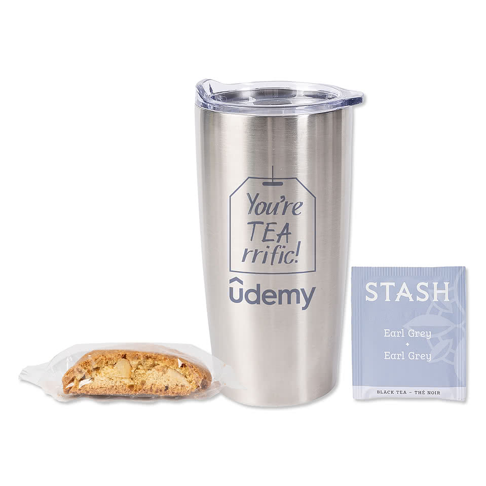 20 oz. Tumbler with Stash Tea and Biscotti Gift Set