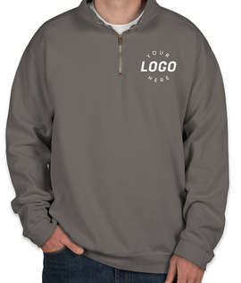Comfort Colors Quarter Zip Sweatshirt - Color: Pepper