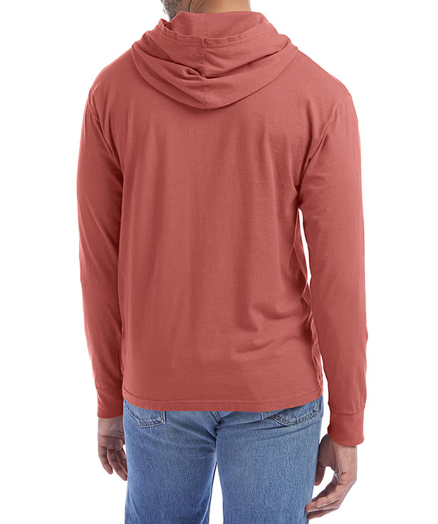 Hanes ComfortWash Garment Dyed Hooded Long Sleeve T-Shirt