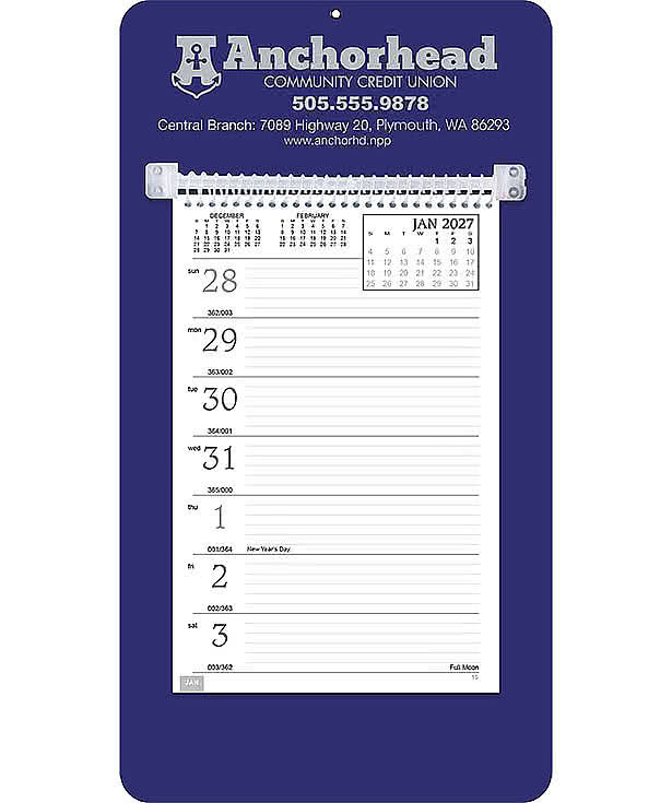 Full Week Memo Calendar