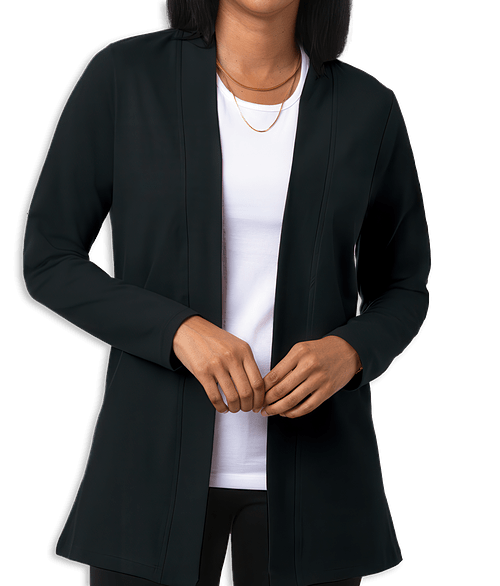 Blue Generation Women's Open Cardigan in Black