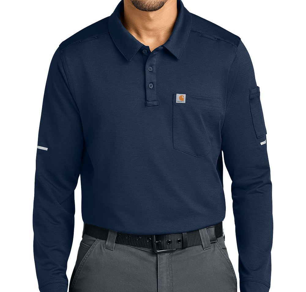 Carhartt FLD & RSCU Long Sleeve Performance Polo - Printed-default