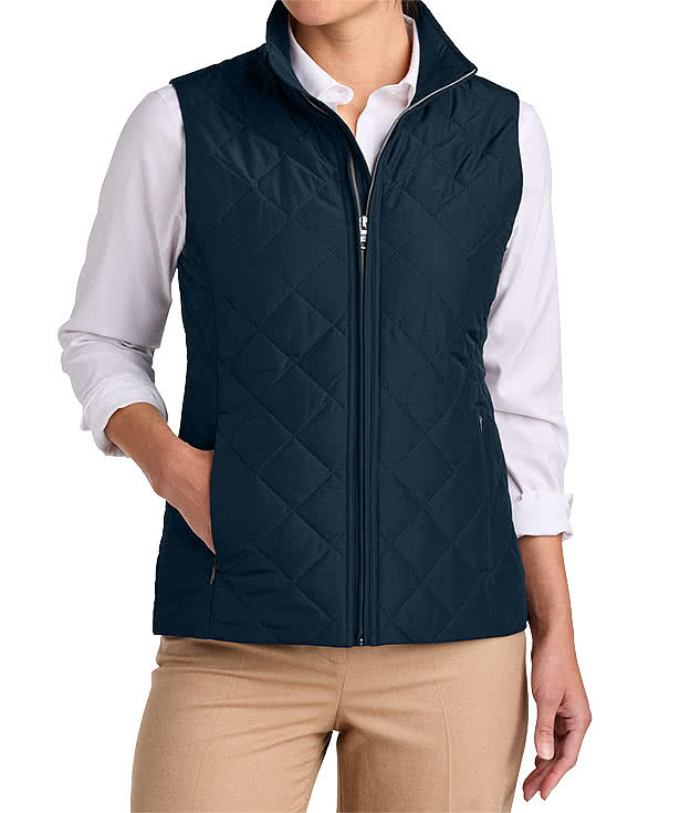 Brooks Brothers Women's Diamond Quilt Insulated Vest