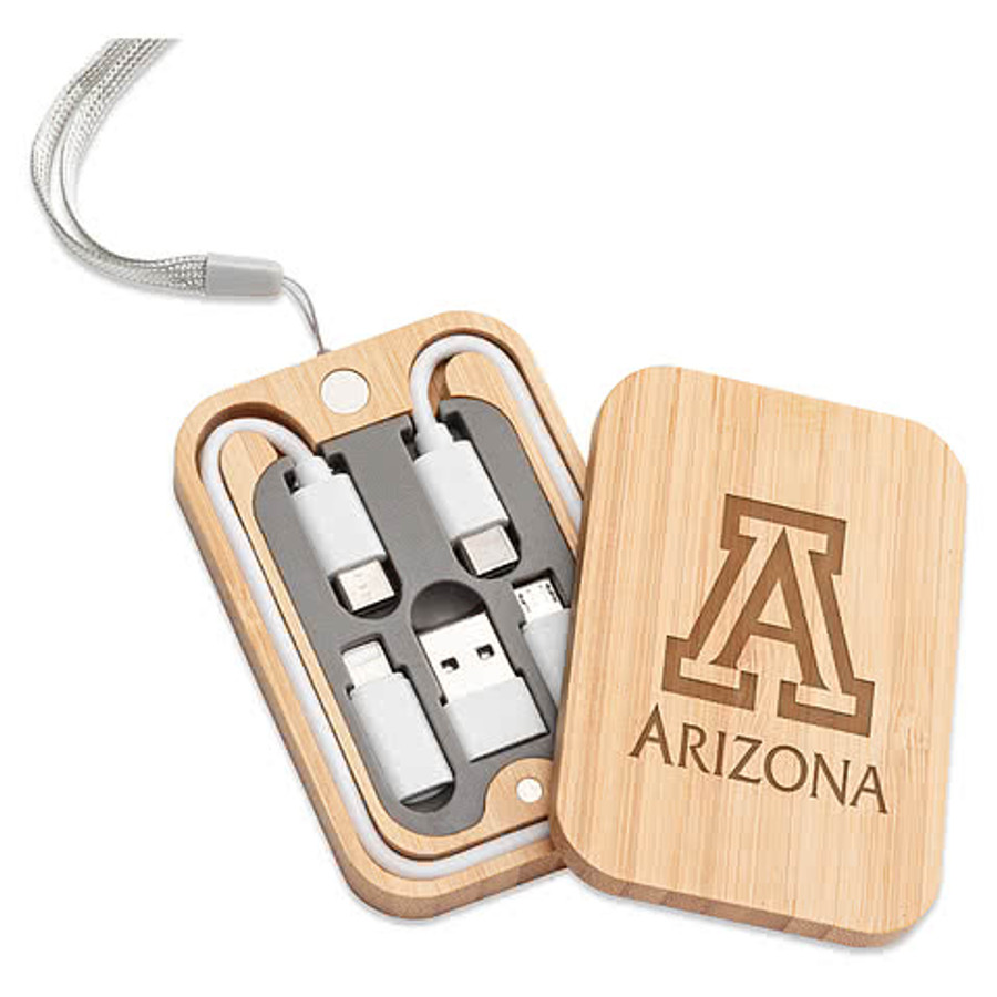 Cyrus Multi-Functional Charging Cable Kit in Bamboo