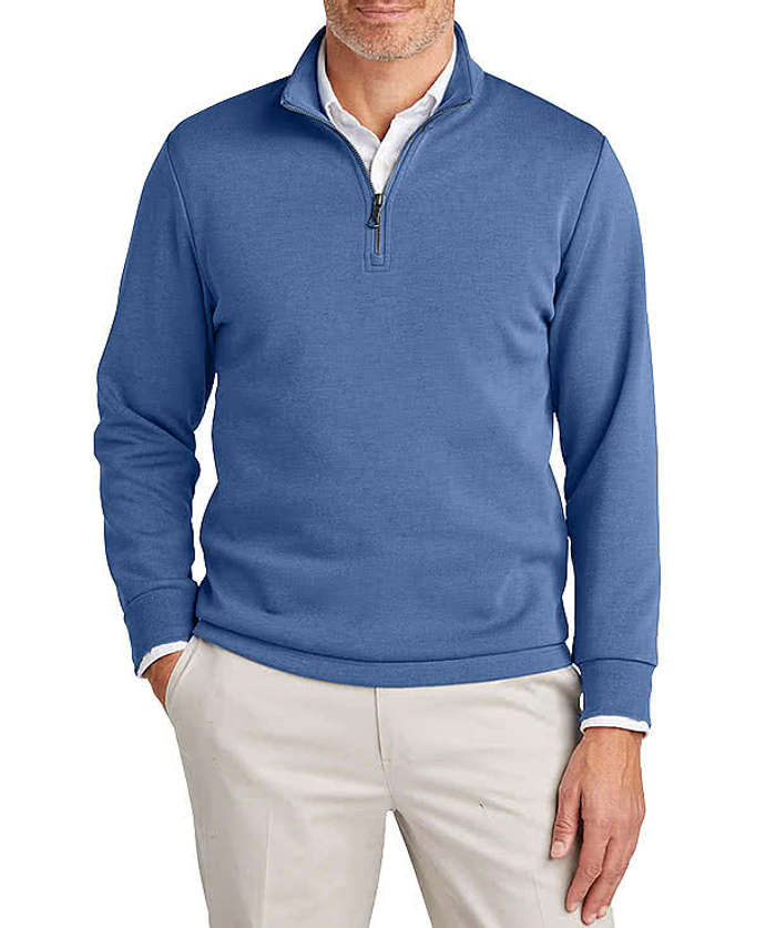 Brooks Brothers Double-Knit Quarter Zip Sweatshirt