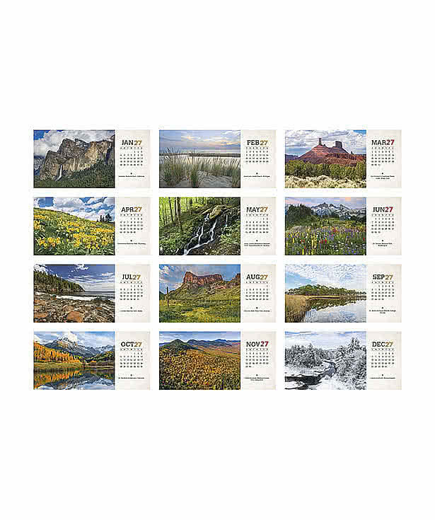 American Splendor Spiral Monthly Desk Calendar