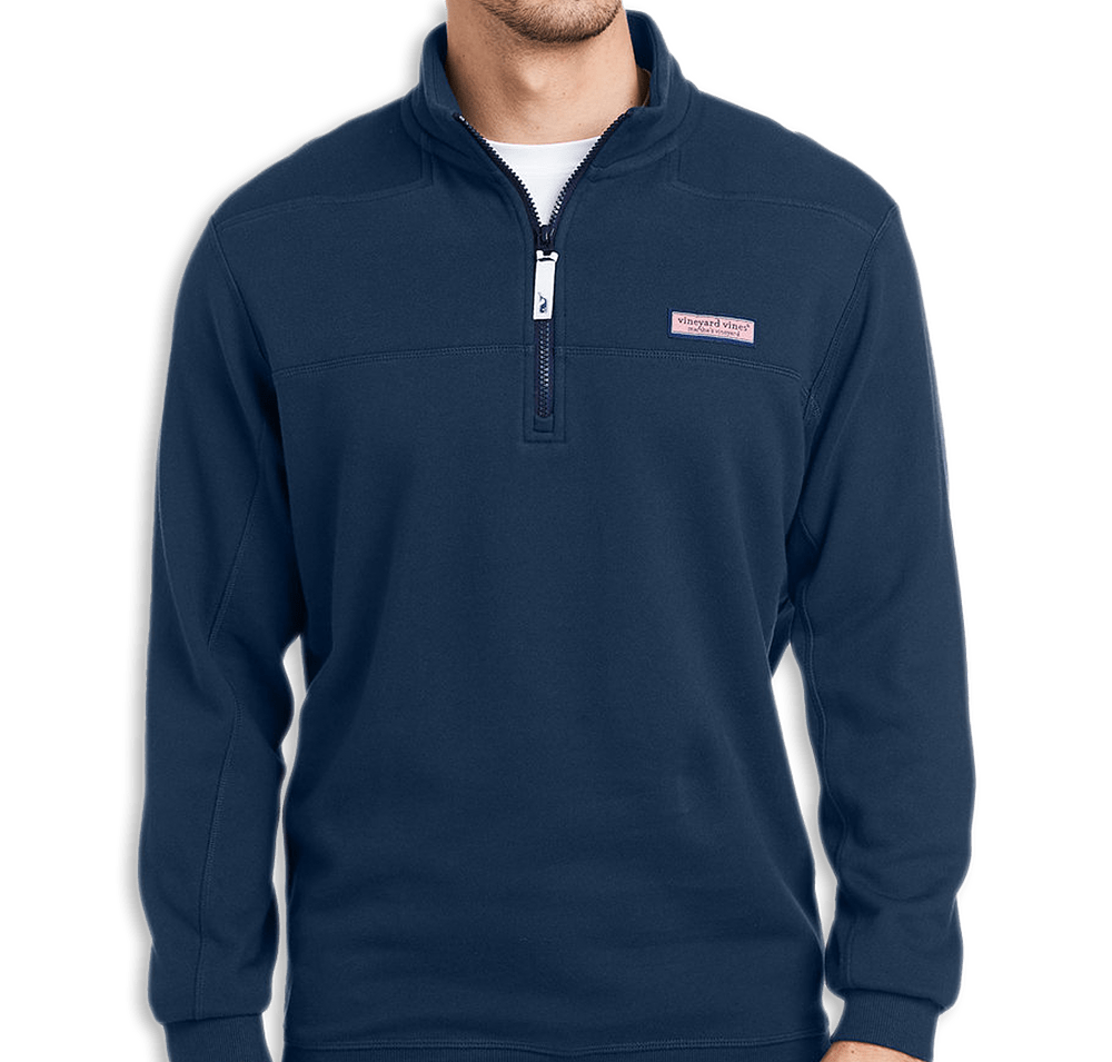 Vineyard Vines Collegiate Logo Shep Quarter Zip Sweatshirt-default