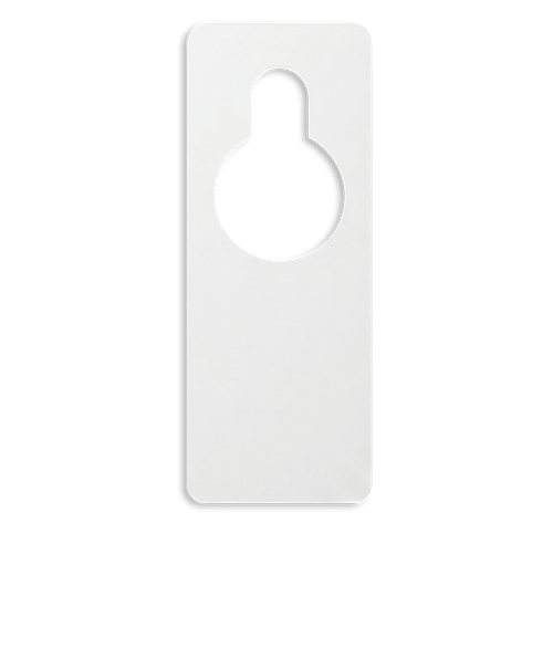 3.13" x 8.13" Keyhole Style Door Knob Hanger in White