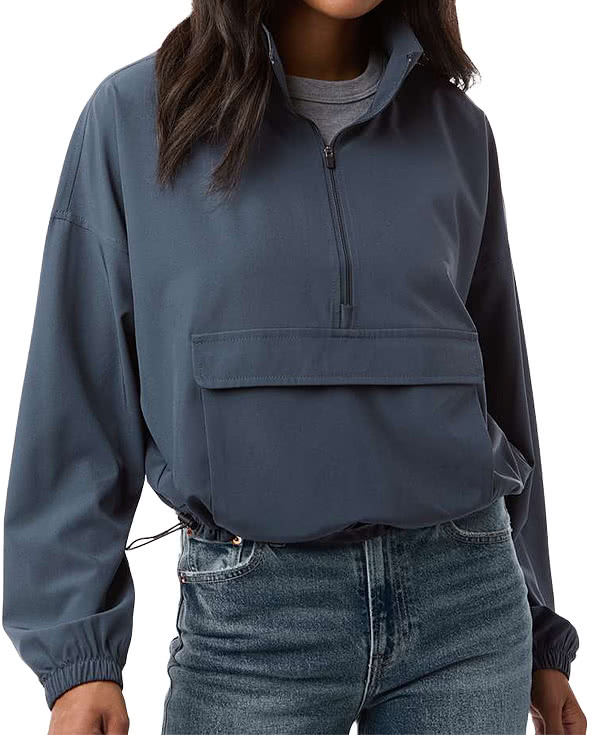 Custom Boxercraft Women's Stretch Woven Quarter Zip Pullover