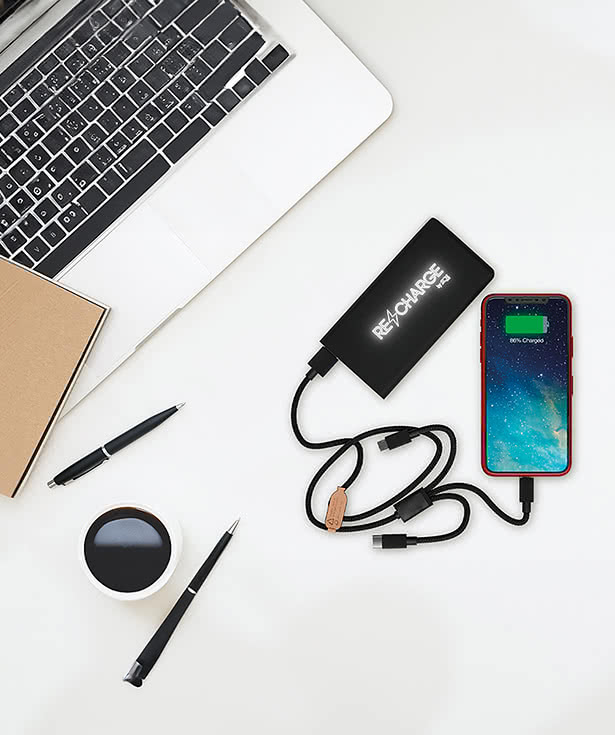 Laser Engraved SCX Innovative Design Jumbo 10,000 mAh Wireless Power Bank