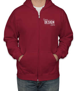 Canada - Gildan Midweight Zip Hoodie - Color: Cardinal Red