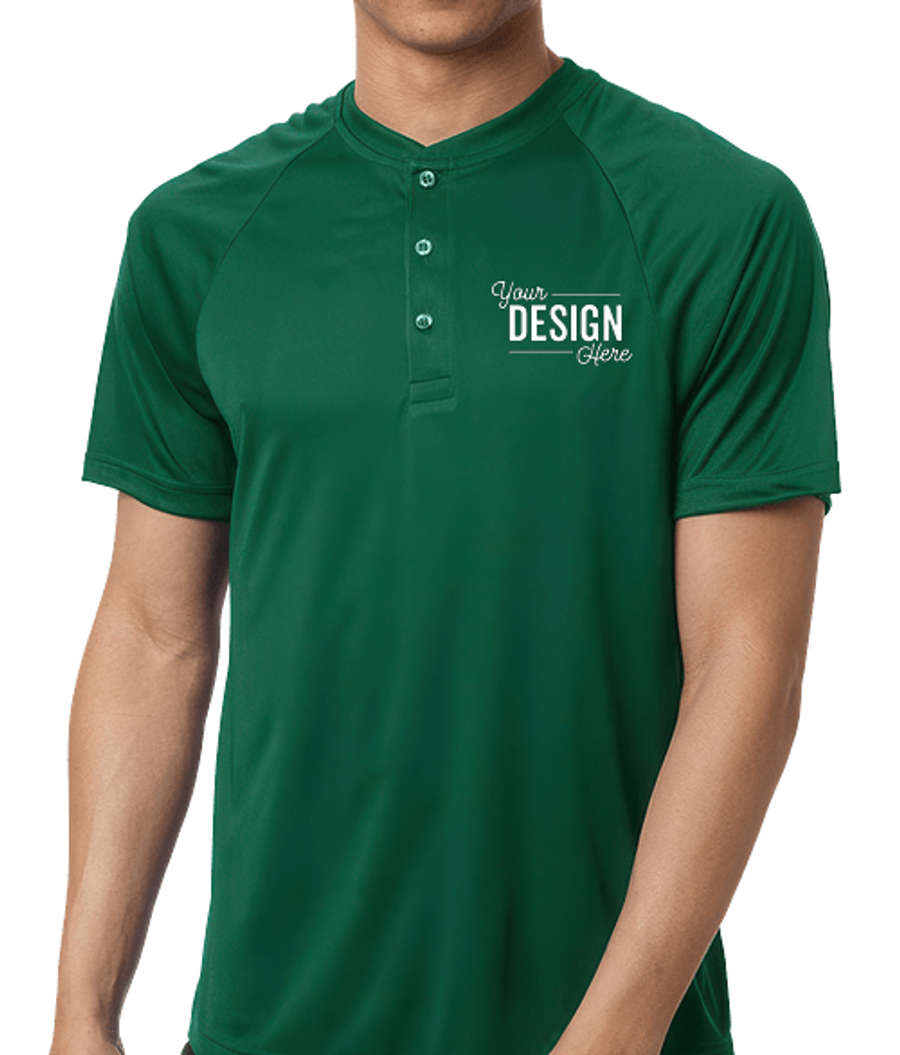 Team 365 Zone UPF 40+ Performance Henley in Sport Forest