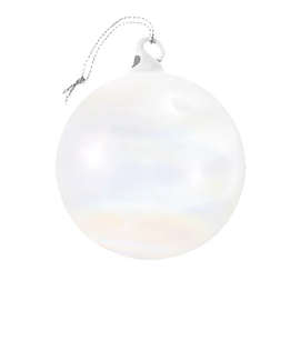 Hand Blown Glass Ornament - Color: Iridescent