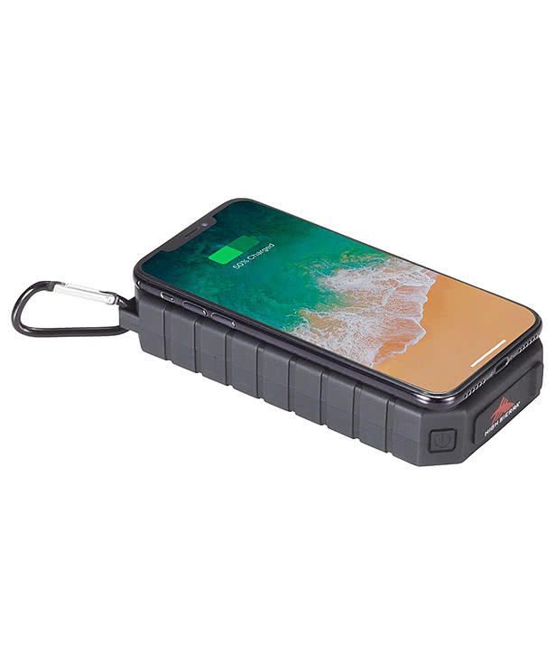 High Sierra® IPX 5 Solar Fast 10,000 mAh Portable Wireless Power Bank