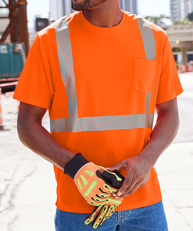 CornerStone Class 2 Segmented Tape Safety Pocket T-shirt