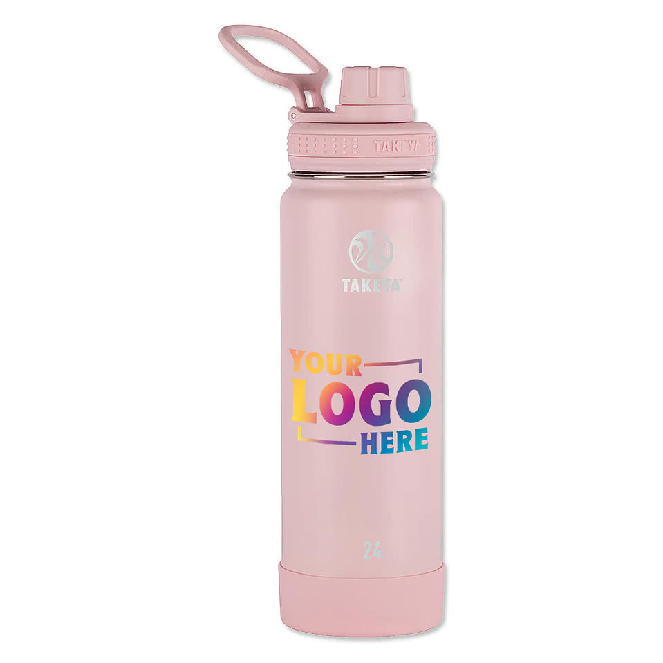Takeya Full Color 24 oz. Actives Stainless Steel Water Bottle with Spout Lid