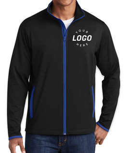 Sport-Tek Sport-Wick Stretch Full Zip Jacket - Color: Black / Royal