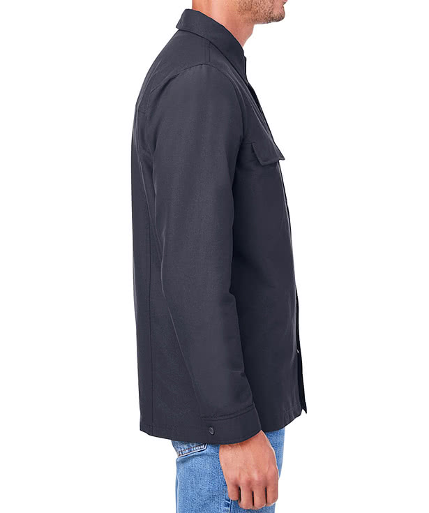 Harriton Flex Twill Long Sleeve Overshirt - Embroidered