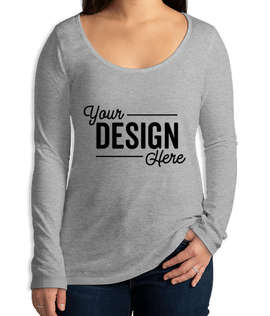 Delta Platinum Women's Slim Fit Cotton Blend Long Sleeve T-shirt