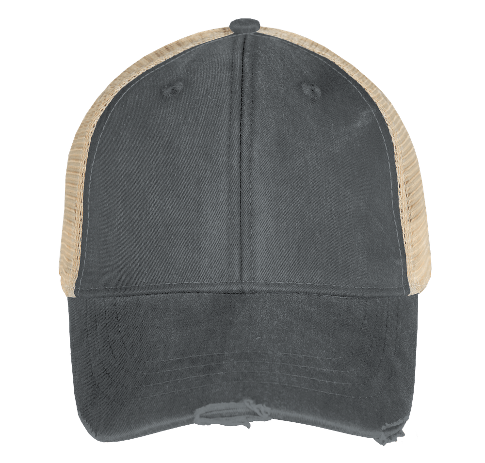 Adams Pigment Dyed Distressed Trucker Hat-default