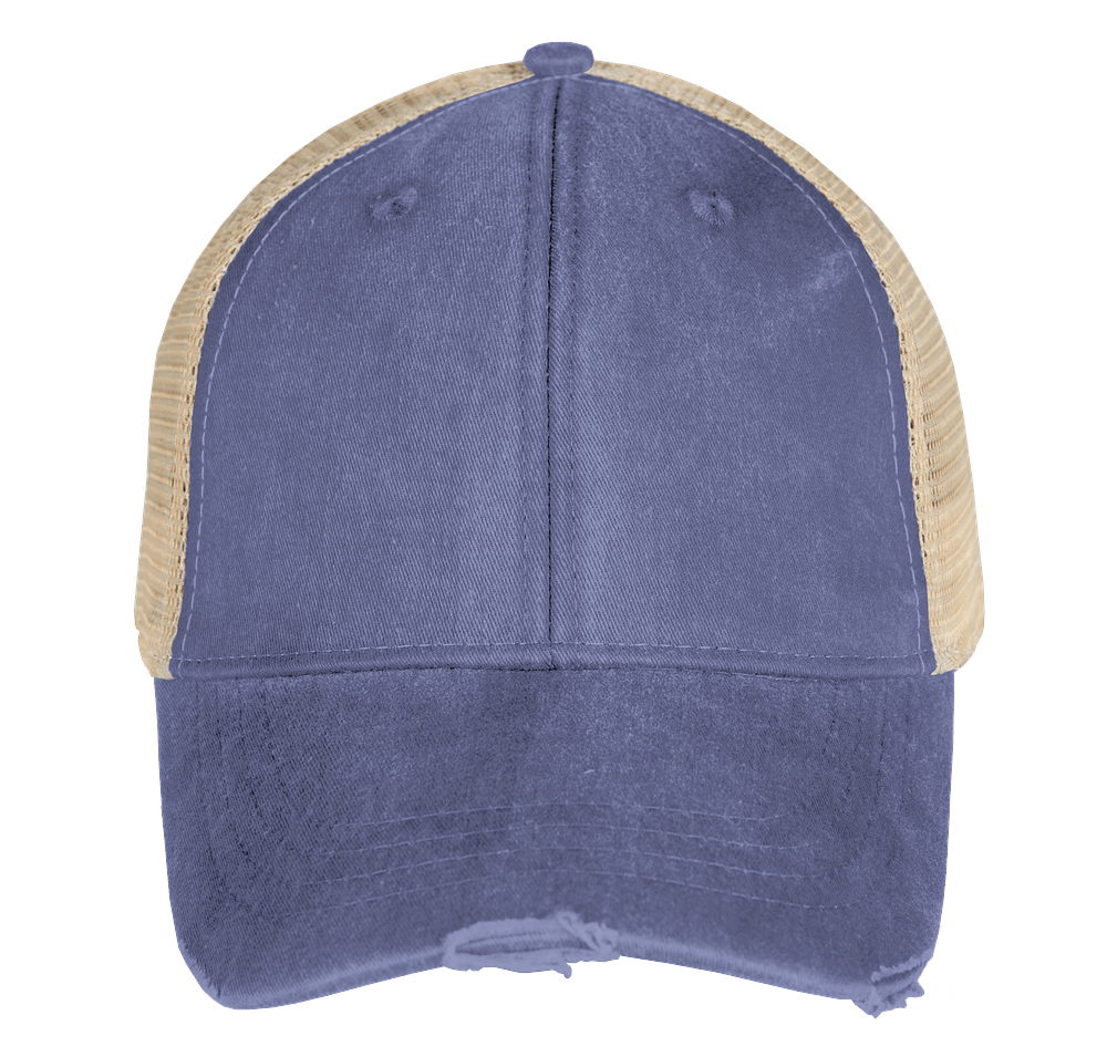 Adams Pigment Dyed Distressed Trucker Hat-default