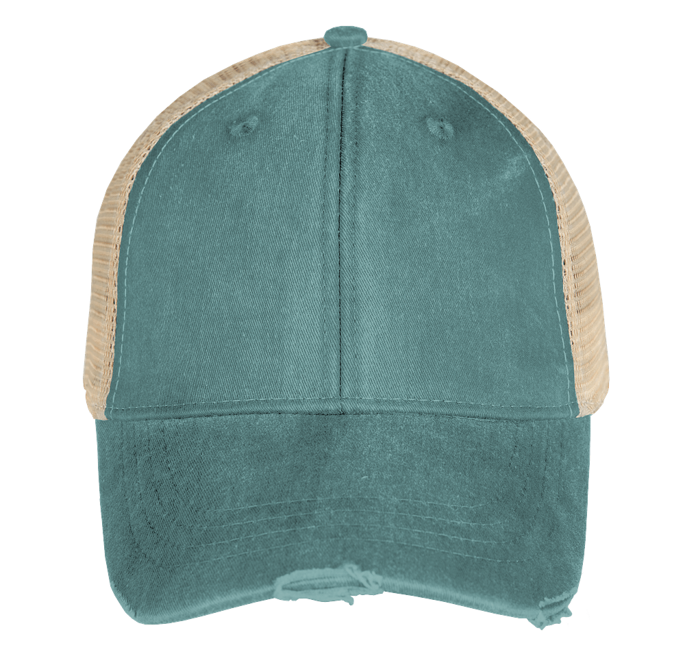 Adams Pigment Dyed Distressed Trucker Hat-default