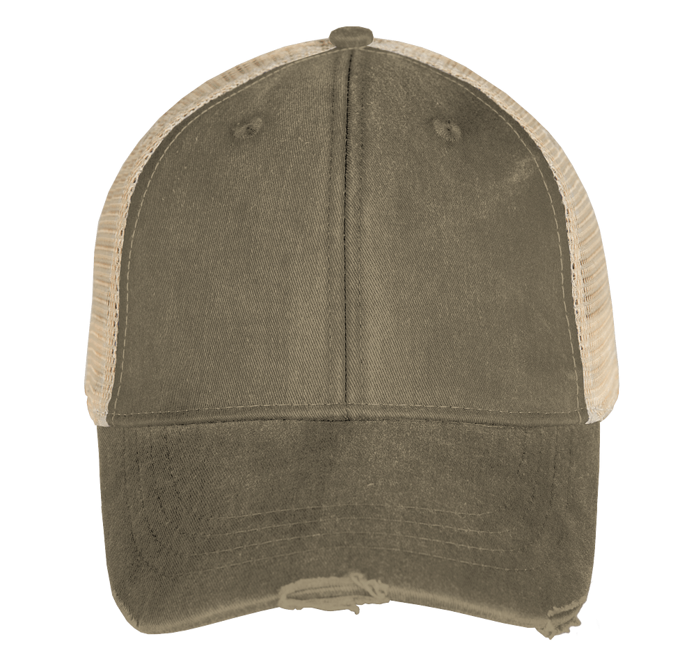 Adams Pigment Dyed Distressed Trucker Hat-default