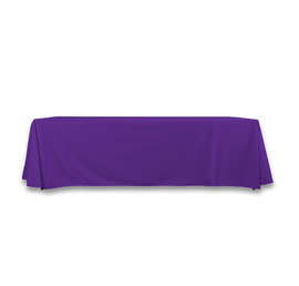 Full Color 8' Poplin Throw Tablecloth - Color: Grape