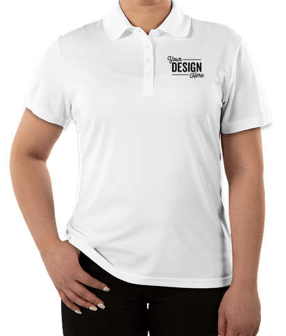 Core 365 Women's Performance Polo - Embroidered - White